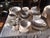 Vintage Sears Federalist White Ironstone Dinnerware Set - (Complete Service for 8 and Serving Pieces) Bonus Free Crystal Wine Glasses - 81 Pieces For Sale - Image 17 of 18