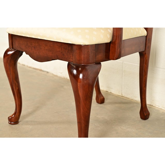 Thomasville Queen Anne Carved Solid Mahogany Dining Chairs | Set of Six For Sale - Image 11 of 15