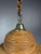 Mid-Century Italian Pencil Reed Rattan Bamboo and Brass Pendant Lamp, 1970s For Sale - Image 14 of 17