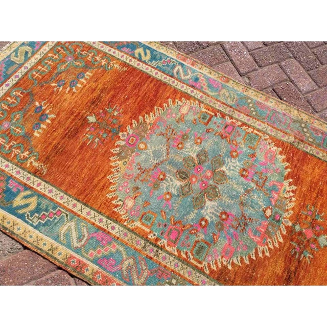 Vintage Handmade Rug Runner - 38" X 144" For Sale In Raleigh - Image 6 of 13