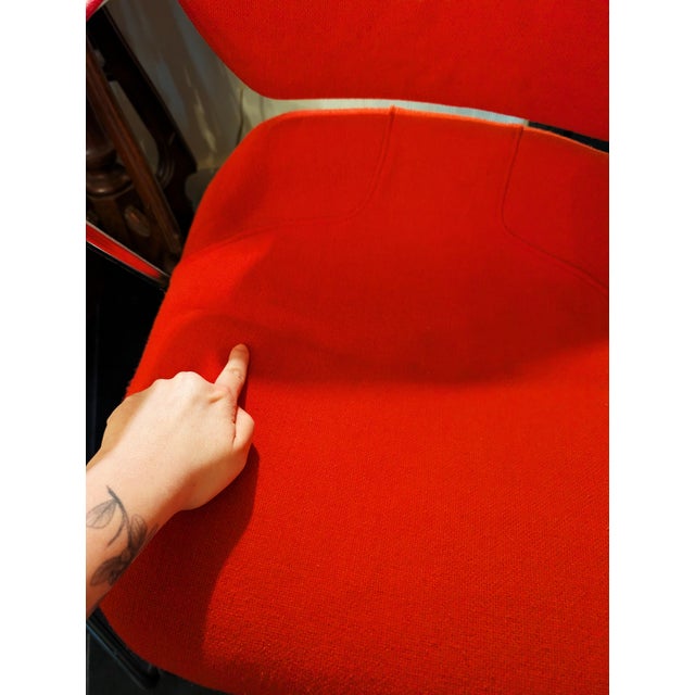 Metal 1970s Acton Stacker Cherry Red Mid Century Modern Chairs (Set of 2) For Sale - Image 7 of 10