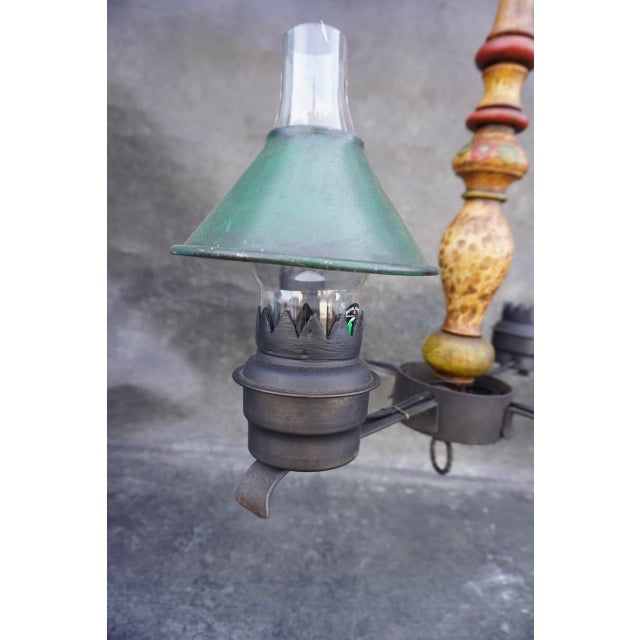 This rare Monterey-style chandelier is a beautifully restored example of early 20th-century Spanish Colonial Revival...