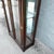 Late 20th Century Vintage Campaign-Style Wood and Brass Lighted Curio Display Cabinet For Sale - Image 5 of 10