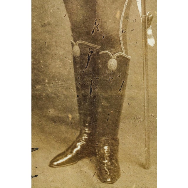 Large Antique Edwardian Signed Framed Presentation Photograph Photo British Military Officer Uniform English Home Decor For Sale - Image 11 of 16