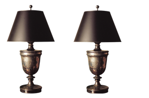 E. F. Chapman Urn Table Lamps in Sheffield Nickel by Visual Comfort, Set of 2