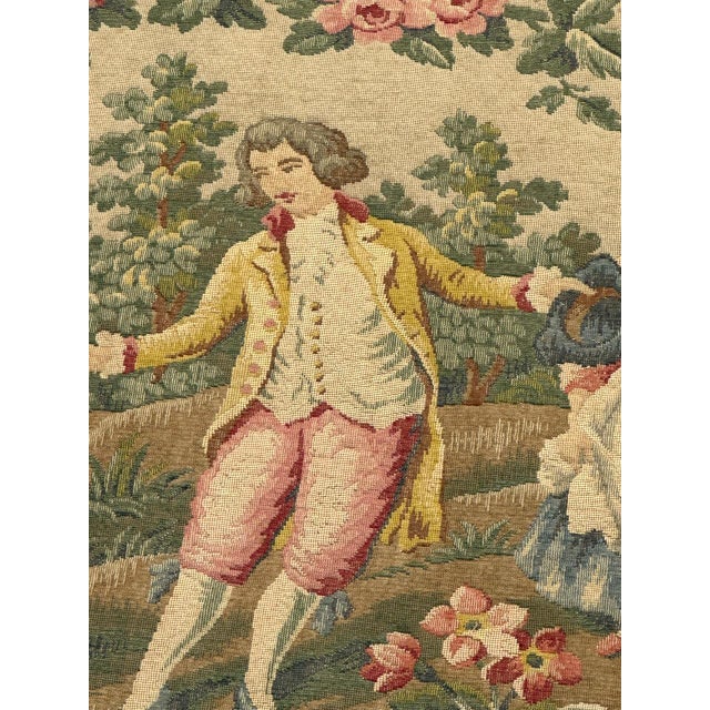Textile Vintage French Aubusson Style Jacquard Dance Tapestry, 1960s For Sale - Image 7 of 18
