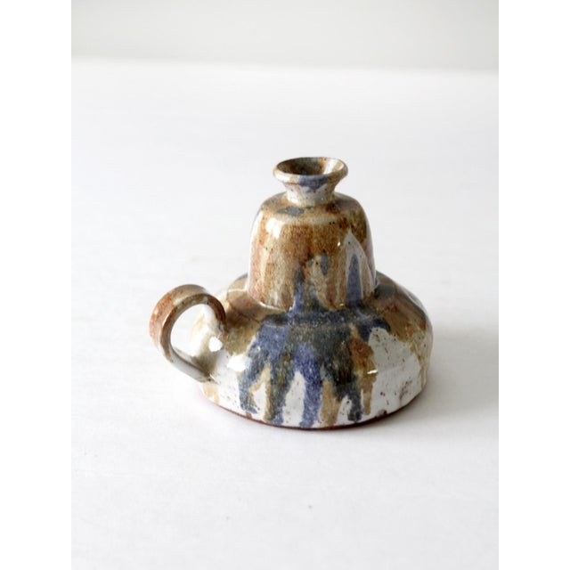 Vintage Studio Pottery Oil Lamp Vase For Sale - Image 9 of 10