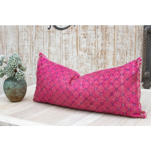 Indian Antique Lavani Sindh Silk Pillow For Sale - Image 3 of 10