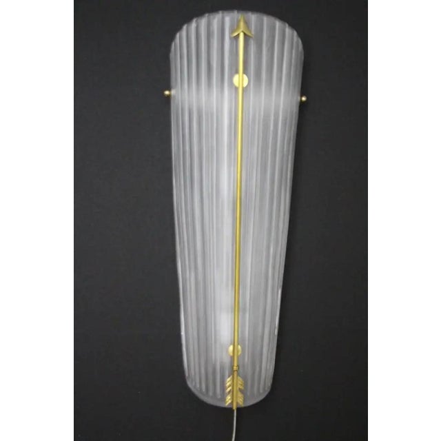 Mid-Century Modern Large White Glass Sconces in the style of Petitot, 1990s, Set of 2 For Sale - Image 3 of 14