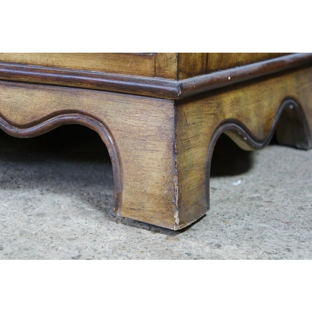 Late 20th Century Italian French Provincial Style Floral Bombe Commode Dresser Bachelors Chest For Sale - Image 17 of 18