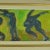 Dynamic Swedish figurative painting of five contemporary dancing women in a green field by R. Dagstrom 1960's. The artist...