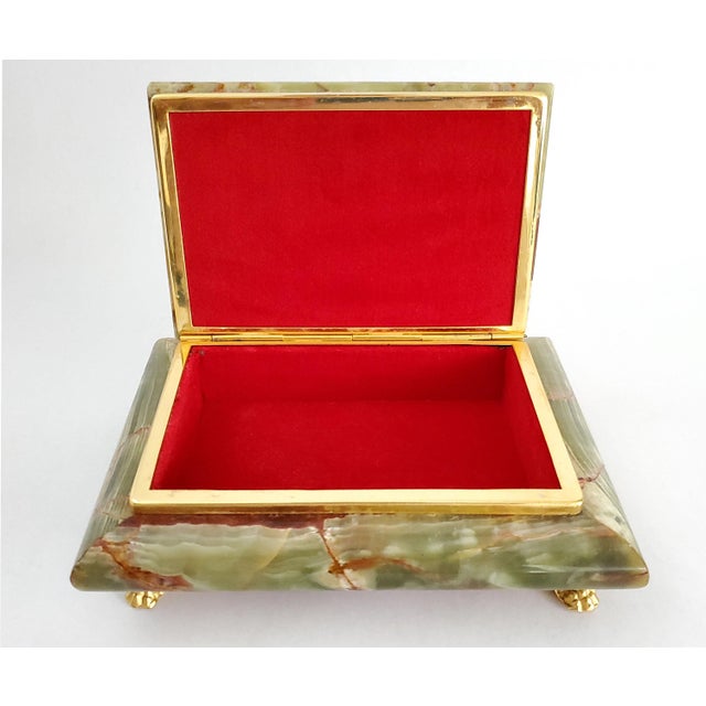 Metal Box Jewelry Onyx For Sale - Image 7 of 17