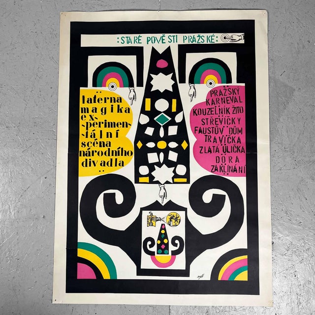 Seydl Zdeněk, Laterna Magika, Experimental National Theatre Prague, 1974, Lithograph For Sale - Image 15 of 15