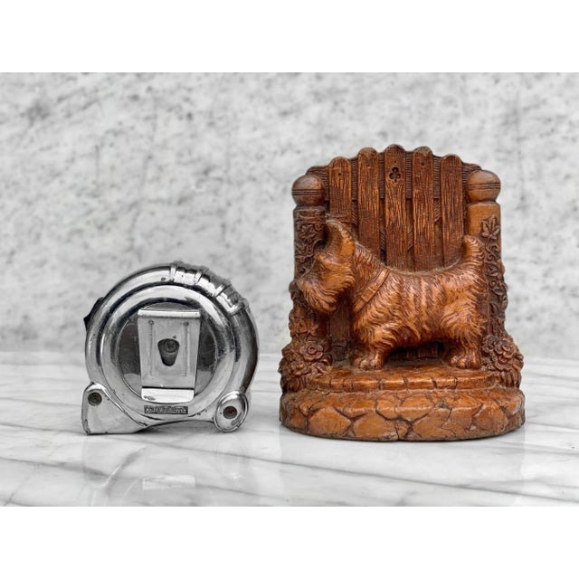 Vintage Farmhouse Scottie Dog Resin Bookends by Syroco - a Pair For Sale - Image 11 of 12