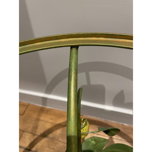 Florentine Painted Tole Lemon Tree Side Table, Italy, 1970s For Sale - Image 6 of 17