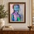 Striking vintage original Fauvist-inspired expressionist painting depicting a stylized female nude in vibrant shades of...
