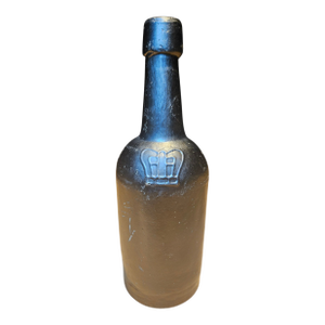 Rare Antique Black Glass Bottle