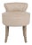 Vanity Stool in Pearl Beige & Distressed Grey For Sale