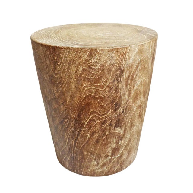 Mundra Teak Stool Side Table For Sale In Los Angeles - Image 6 of 6