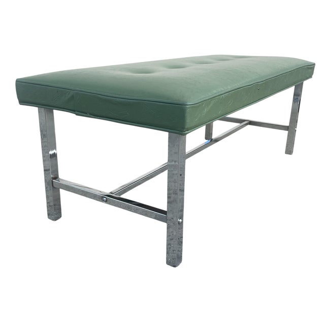 1960s Knoll Style MCM Chrome Bench For Sale - Image 9 of 10