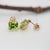 Metal 3.3Ct Peridot Earrings With Earth-Mined Diamond Accents in Solid 14k Gold, 8x6mm For Sale - Image 7 of 8