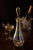 A sculptural vintage art glass decanter featuring a soft iridescent “aurora” finish that shifts beautifully in the light....