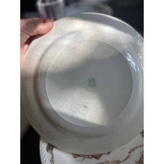 Ceramic 1940s Norwegian Figgjo Flint 10 1/8” Dinner Plates - Set of Seven (7) For Sale - Image 7 of 8