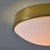 Glashütte Limburg Brass & Opaline Glass Flush Mount in the Manner of Stilnovo. A quintessentially minimalist design...