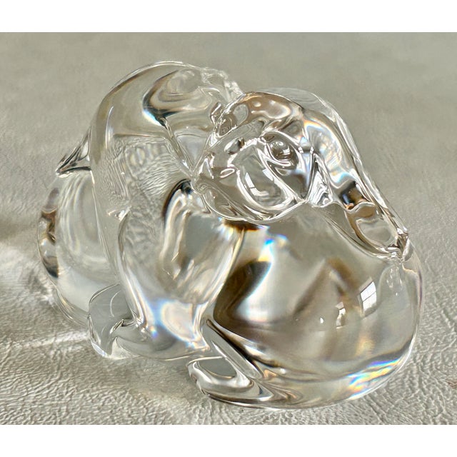 Vintage Steuben Signed Crystal Paperweight Puppy Love For Sale - Image 14 of 14