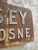 Metal Vintage French Place Name Sign Messey-Sur-Grosne For Sale - Image 7 of 12