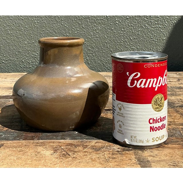 Late 20th Century Vintage Glazed Ceramic Vase For Sale - Image 5 of 12