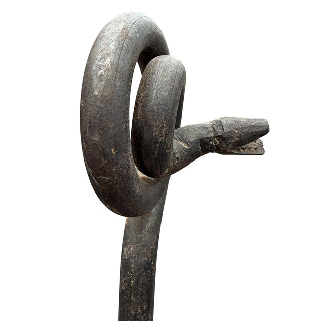 Pair of Hand-Wrought Iron Serpent Andirons, Early 20th Century For Sale - Image 9 of 15