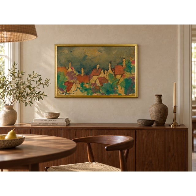 Poul K. Jørgensen, Gudhjem, Bornholm Townscape, 1990s, Oil on Board For Sale - Image 7 of 12