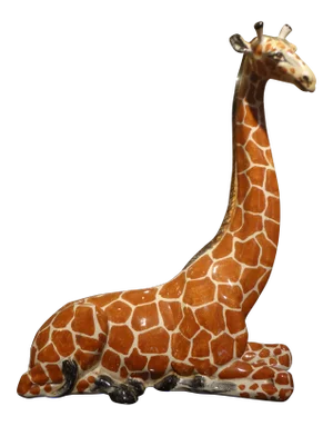 Italian Glazed Terra Cotta Giraffe Figure