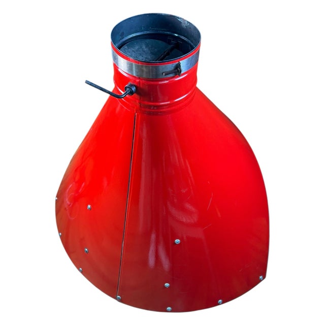 Red Vintage Preway Freestanding Red Porcelain Fireplace For Sale - Image 8 of 10