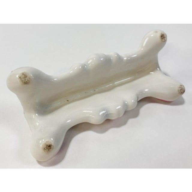 Antique French Porcelain Hand-Painted Knife Rests, S/6 For Sale - Image 11 of 12