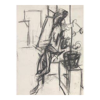 Richard Snyder Nude in the Studio Modern Drawing For Sale