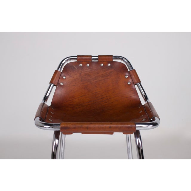 Mid-Century Modern Vintage Leather Bar Stool, 1970s For Sale - Image 3 of 12