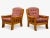 Mid-Century Modern Swedish Modern, Pine, Red Fabric, Brutalist Lounge Chairs, Sweden, 1950s For Sale - Image 3 of 12
