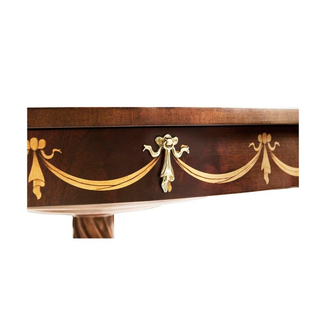 Brown English Mahogany Oval Side Table For Sale - Image 8 of 10