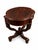 Restored Burled Wood Oval Center Table With Bookmatched Top & Scrolled Pedestal Base For Sale - Image 4 of 8