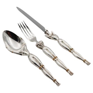 Pieces in Silver Bronze or Gold Bronze by Richard Lauret, Set of 3 For Sale