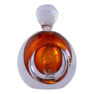 Mid-Century Modern Scandinavian Sommerso Crystal Ventana Perfume Flacon by Mona Morales Kosta, 1960s For Sale
