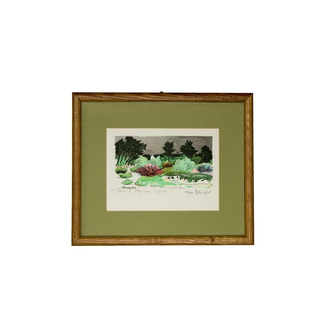 Mid 20th Century Lithographs Collection by French-Carribean Artist Alexandre Minguet - Set of 8 For Sale - Image 12 of 18