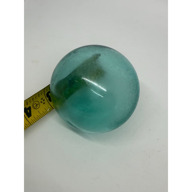 Blue Early 20th Century Coastal Blue Sea Glass Float—3” For Sale - Image 8 of 10
