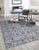 This hand knotted pile rug features a primary blue color and is crafted from wool. It represents a Sarouk style with a...