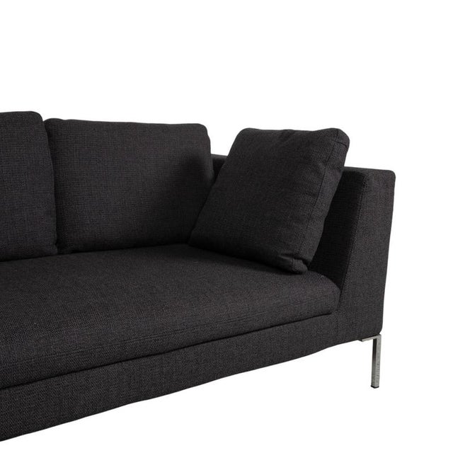 Modern Grey Fabric Corner Sofa from La Nuova Casa For Sale - Image 3 of 15