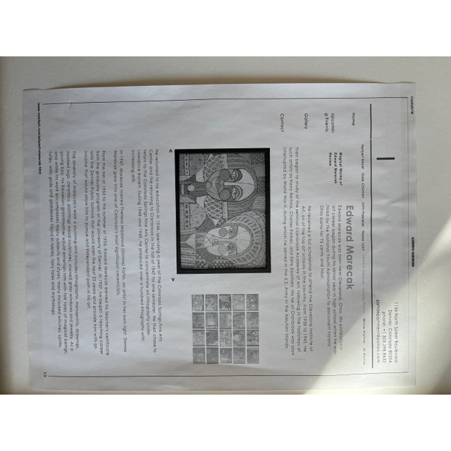 Edward Marecak Original Figurative Woodblock Print Signed 1/8 “The Seven Lean Years” For Sale In Denver - Image 6 of 7