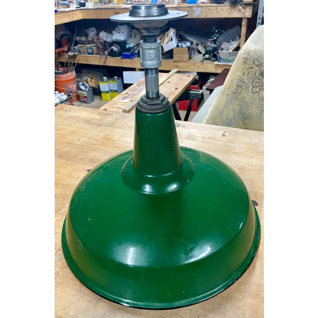 Offered is a vintage industrial style light made by the Benjamin Electric Manufacturing Company. It is one of eight that...