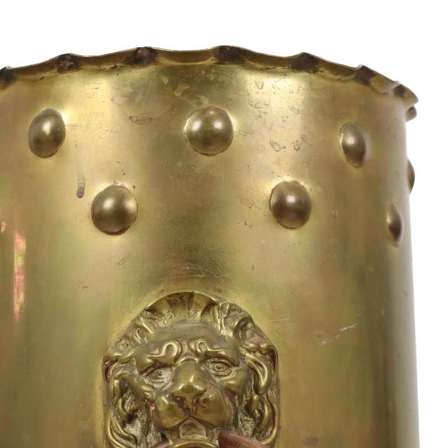 Artillery Shell Umbrella with Trench Art Lion Heads, 1920s For Sale - Image 15 of 18